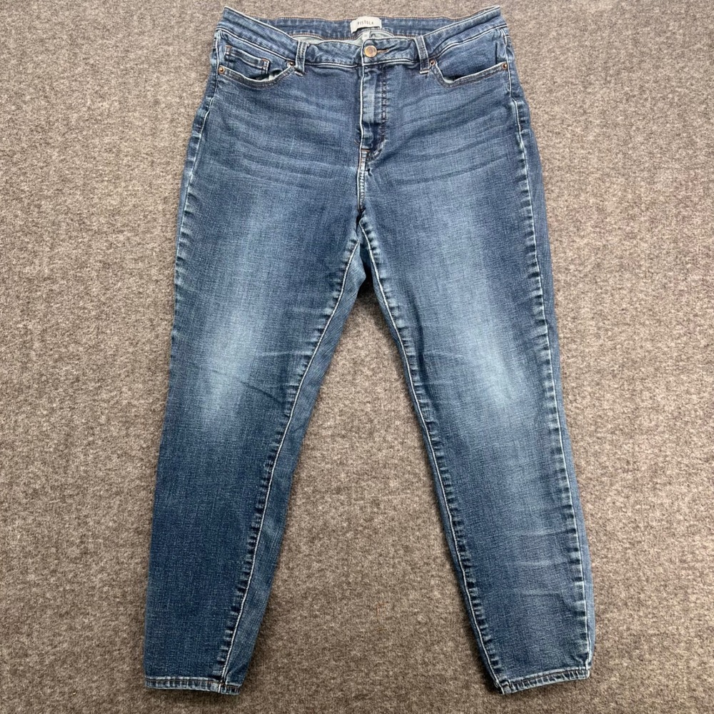 Pistola Womens Medium Wash Mid Rise Skinny‎ Jeans Size 33  confort Denim